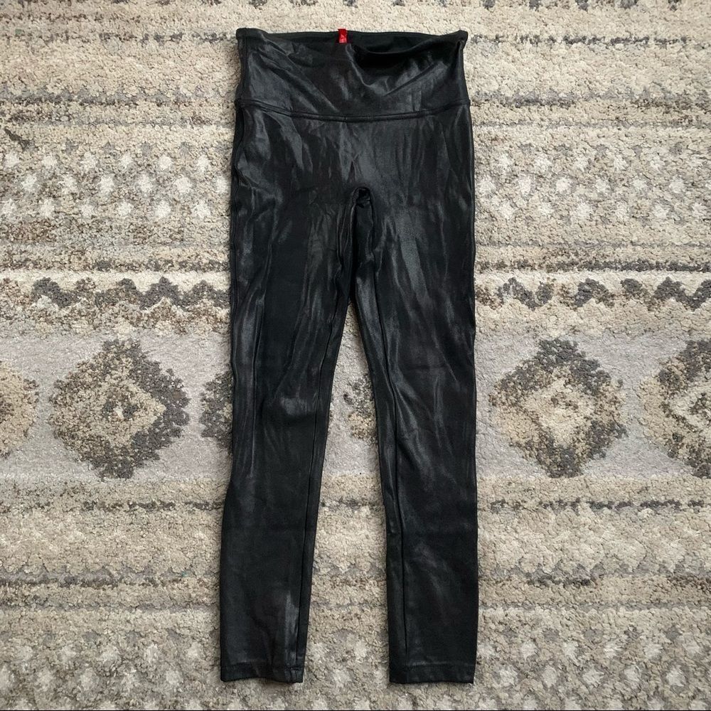 Spanx Black Faux Leather Leggings Small